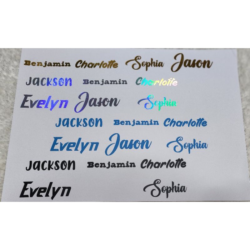 Customise Name Sticker Shopee Singapore