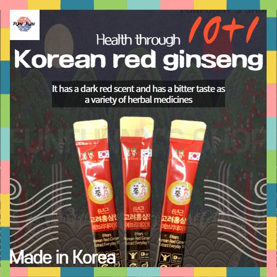 [Red Ginseng] 6years Korean Red Ginseng Everyday 100 Ginseng Stick 10+1 ...