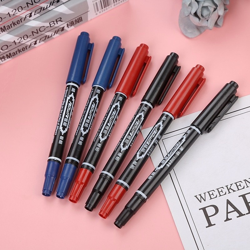 1Pc Colored Dual Tip 0.5/1 mm Fast Dry Permanent Sign Double-end ...
