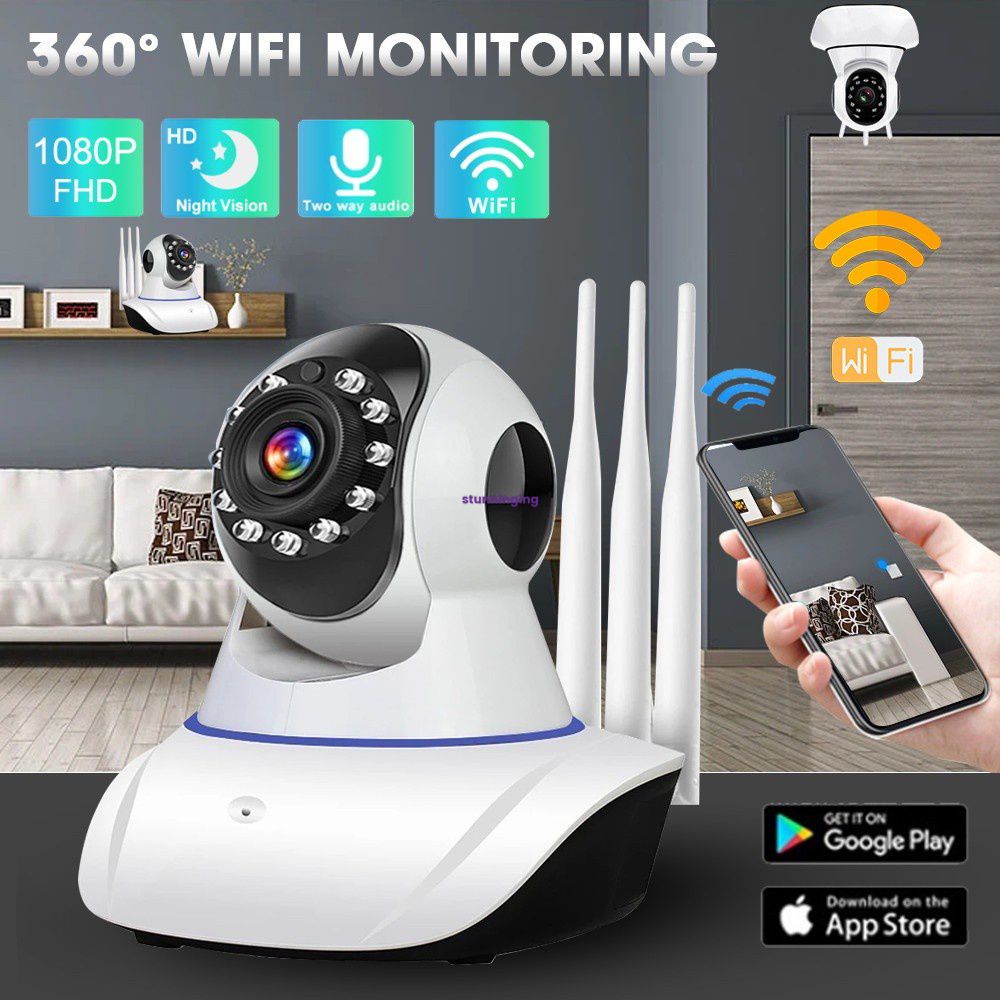 Cctv Wireless 3 Wifi Ip Security Robot Camera 1080p Hd 360º Rotation