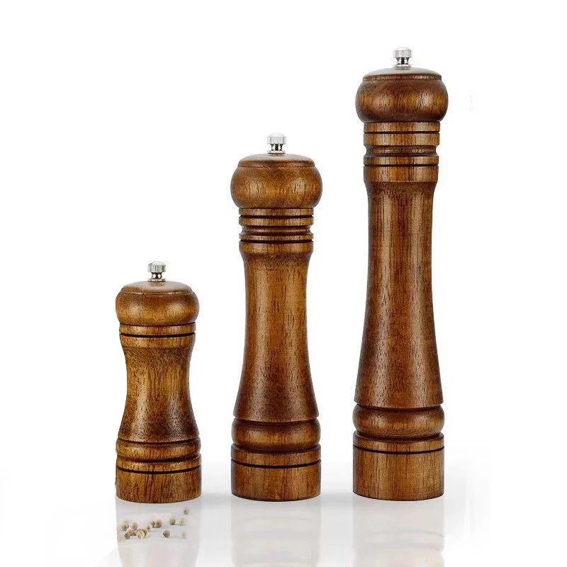 [SG STOCK] Pepper grinder Wooden Salt Pepper Grinder Mill with Ceramic
