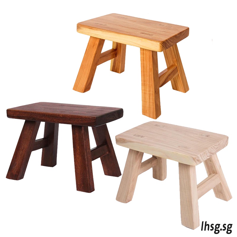 LHSG Wooden Stool Chair Small Chair Stool Solid Wood Stool Chair