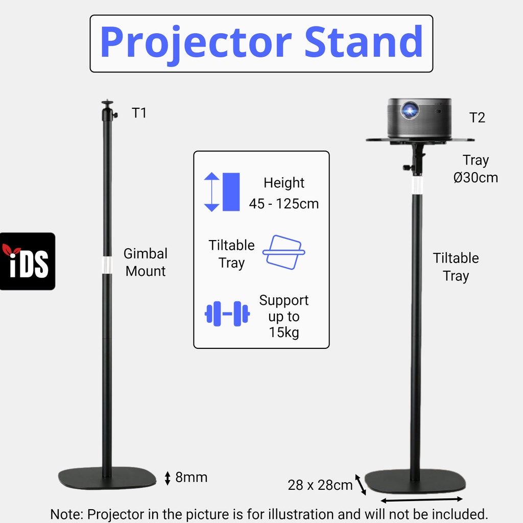 [iDS] Projector Stand, Laptop Stand, Multi-purpose Stand, Music Floor ...