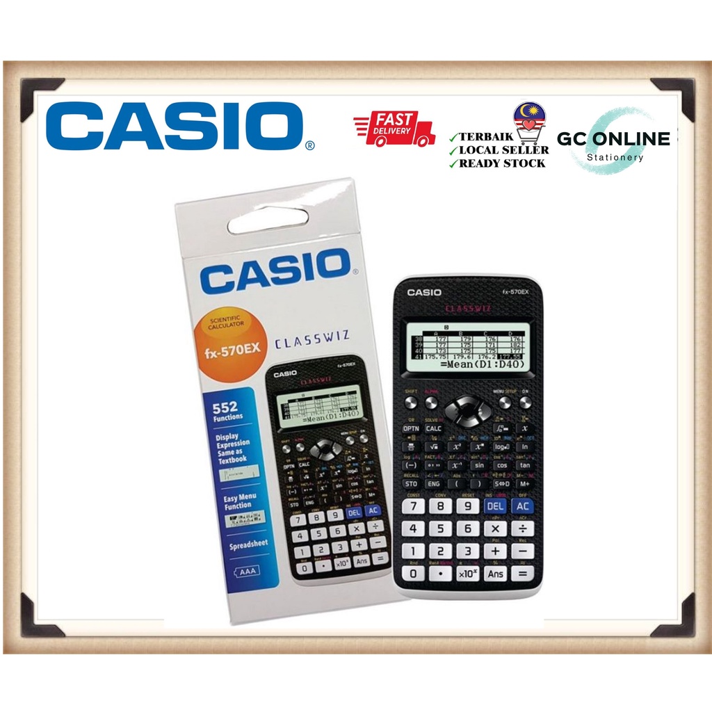 Casio FX 570EX ClassWiz Series Scientific Calculator Mesin Kira Shopee Singapore