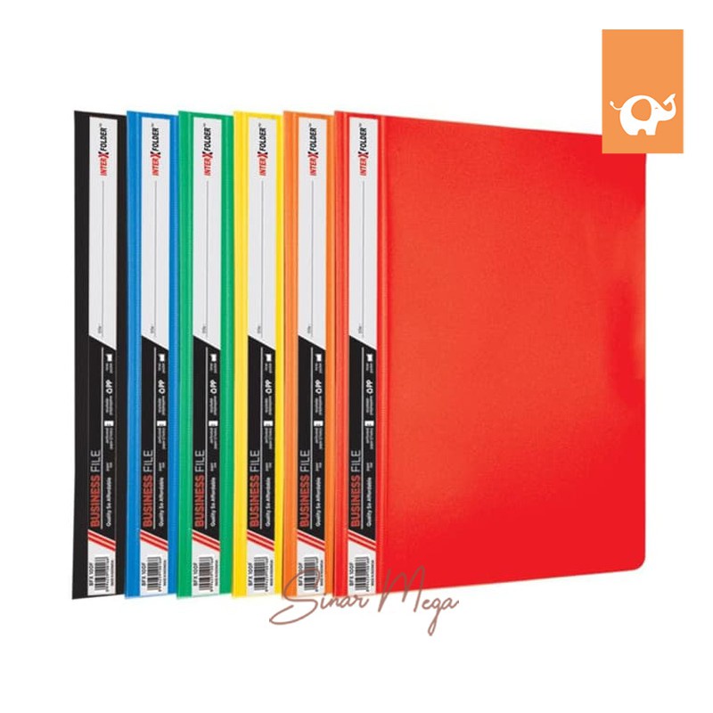 Inter X Business File+Slip F4/ Folio Plastic Map Colorful Variant Slips ...