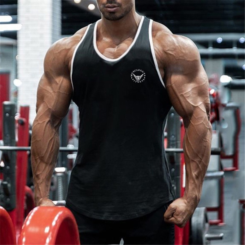 New Mens Brand Fashion Vest Bodybuilding Gym Clothing Shirt Men Workout  Tank Top Musculation Brand Fitness Sleeveless Singlets