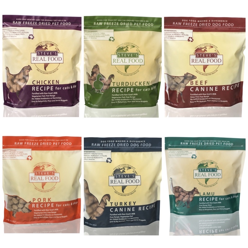 Steve’s Real Food FreezeDried Raw Nuggets for Dogs & Cats (20oz