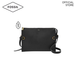 Fossil Women's Taryn Leather Crossbody Purse Handbag, Black (Model:  ZB1894001): Handbags