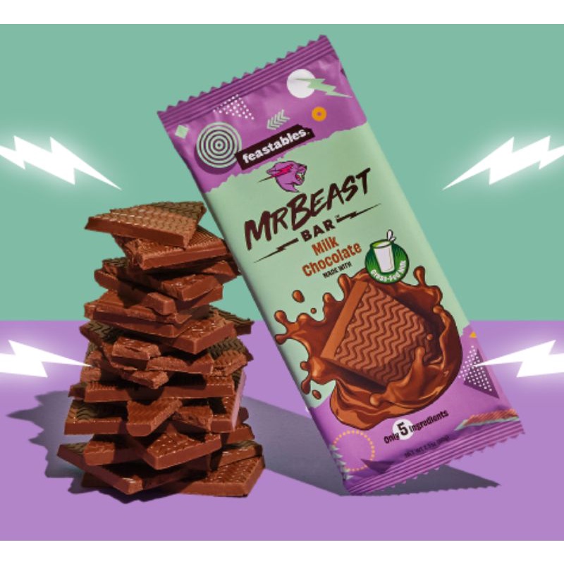 MrBeast chocolate bar cookies Gummies (Feastables) | Shopee Singapore