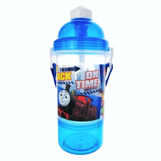 Thomas and Friends Blue Water Bottle with Sanitary Cap and Strap