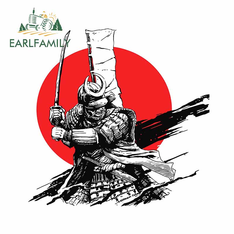 EARLFAMILY 13cm x 13cm Car Stickers Samurai Japanese Culture Car Styling Personality Decals