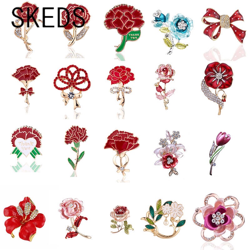 Red brooches hot sale