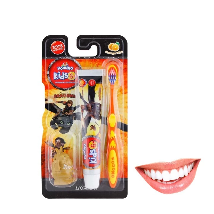 Kodomo Sikat Gigi Orange Mint Koukou 2 In 1 - Gambar 3