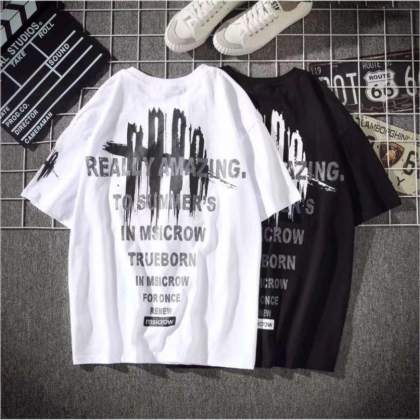 Triple A Men's short-sleeved t-shirt summer 2022 youthstudent bottoming shirt trendy top clothes men's clothing