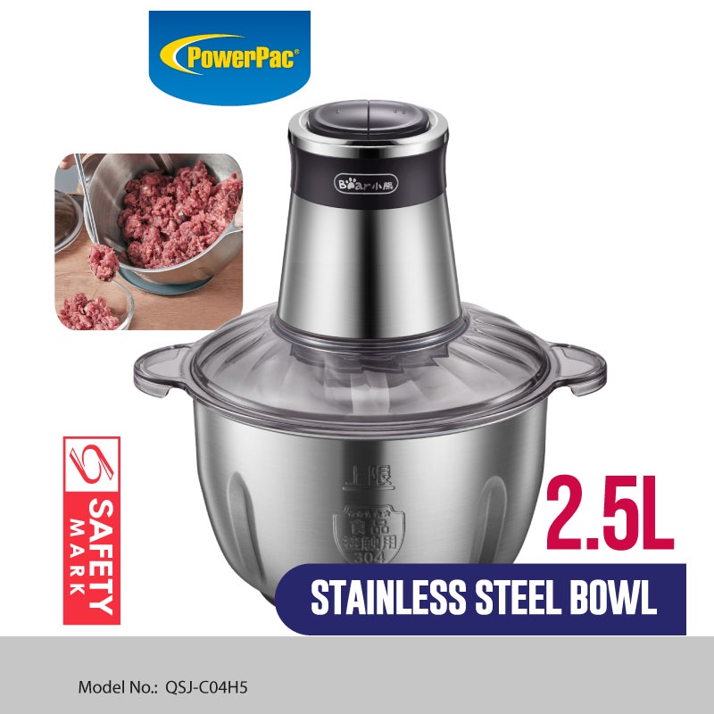 Bear Food Chopper 2L Multifunctional Electric Large-capacity Stir-Fried  Minced Meat (QSJ-C03F1) 