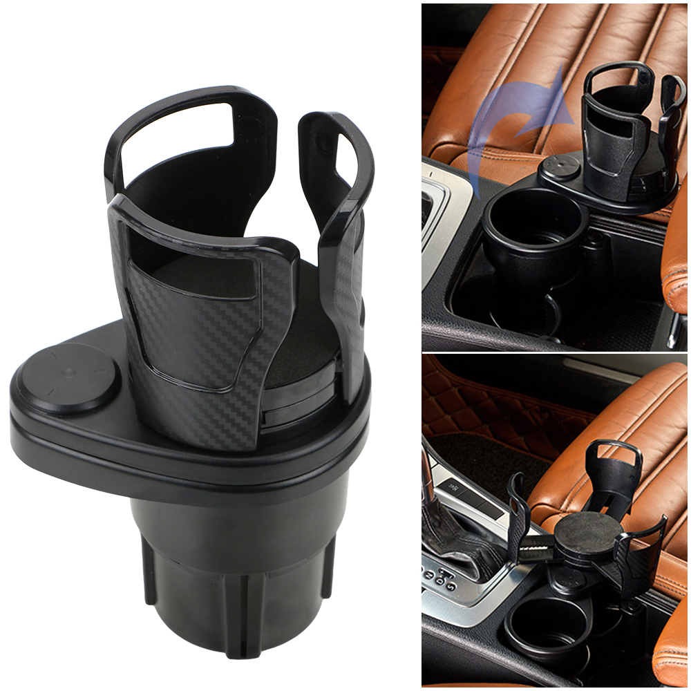 2 in 1 Multifunctional Car Cup Holder / Vehicle Adjustable Size Beverage Bottles Holder / Car Dual Cup Drinking Bottle Stand / Car Bracket For Water Cup