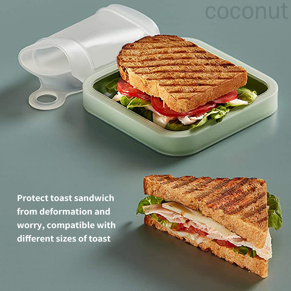 Toast Box PP Plastic Sandwich Container Portable Snack Food Storage ...