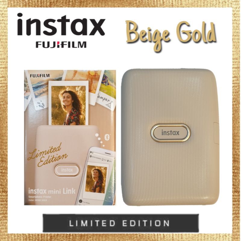 fujifilm instax mini link beige gold