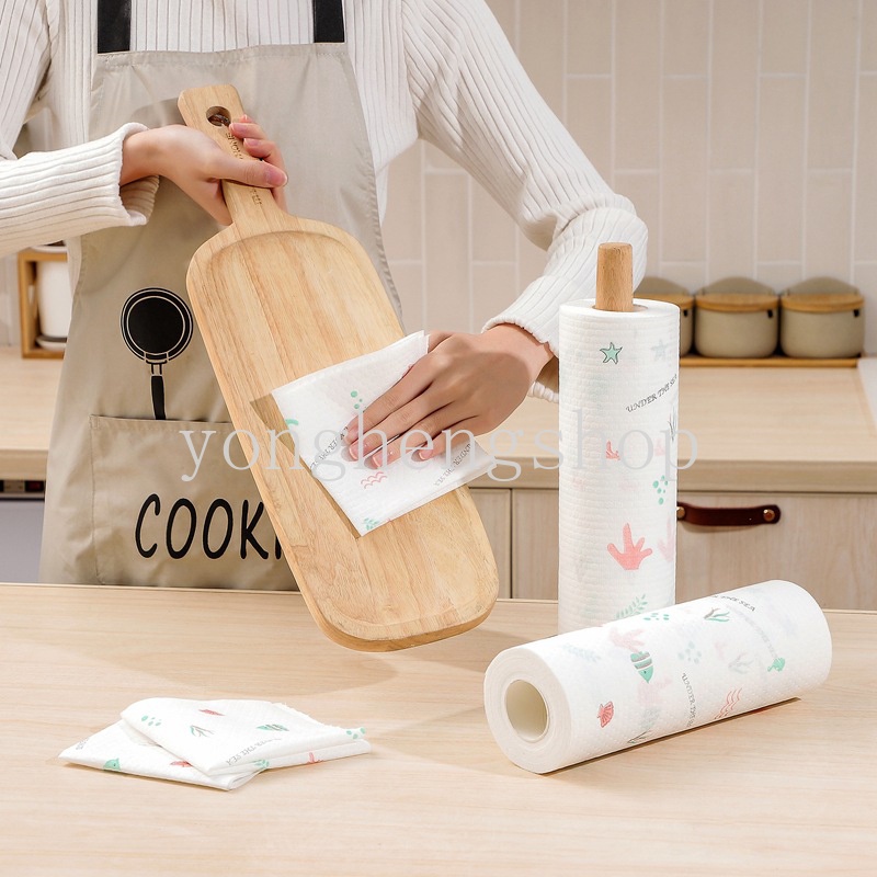 50pcs/roll Disposable Lazy Rags Hand Towel Rolls Non-woven Fabric ...