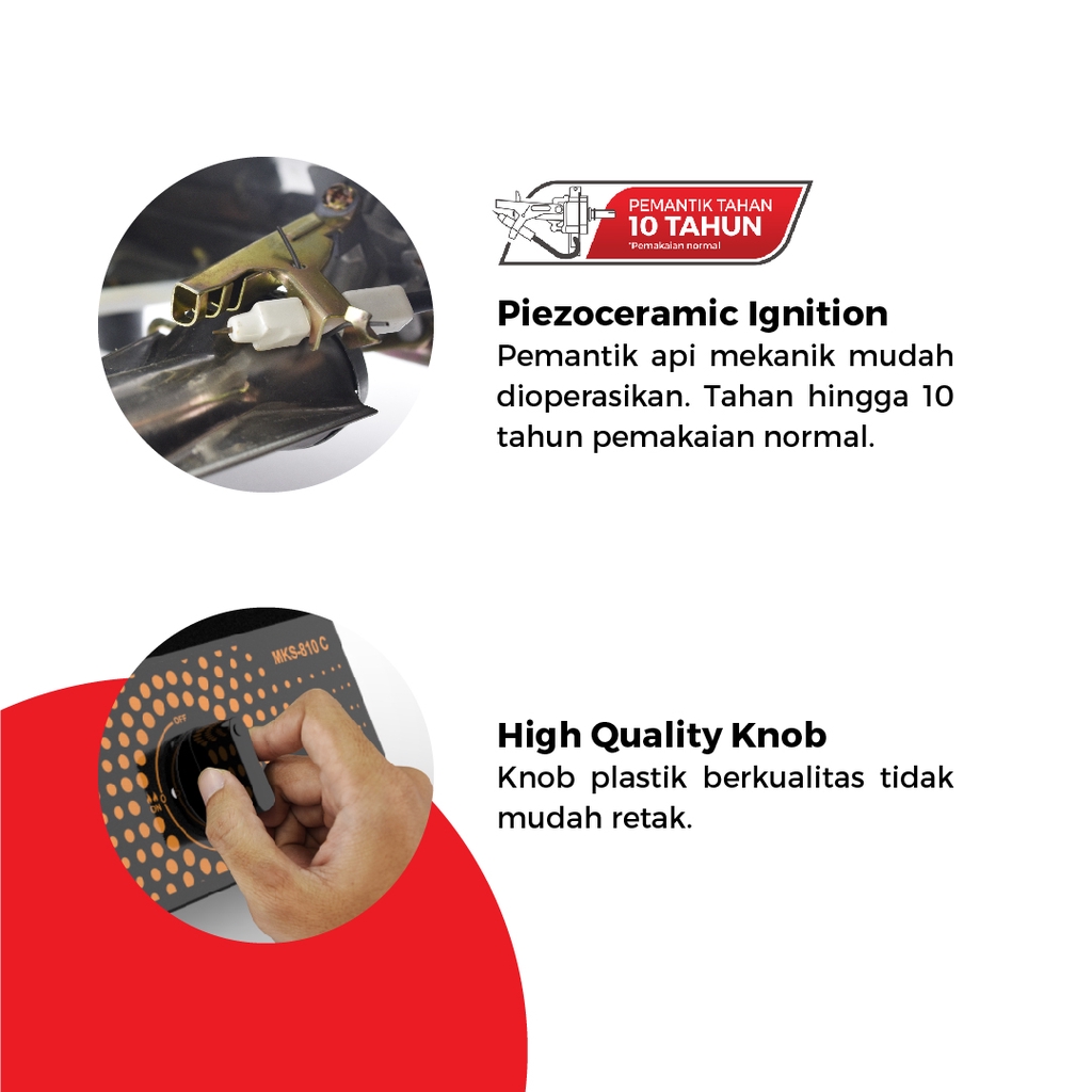 Maspion Kompor Gas 1 Tungku Coating MKS-810 C - Gambar 4