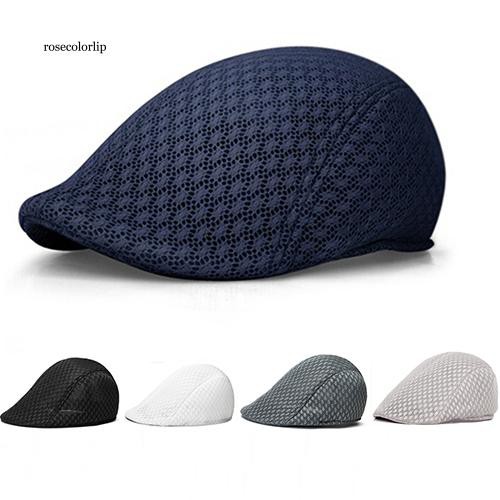 RCR_Unisex Fashion Duck Mesh Sun Flat Cap Golf Beret Newsboy Cabbie ...