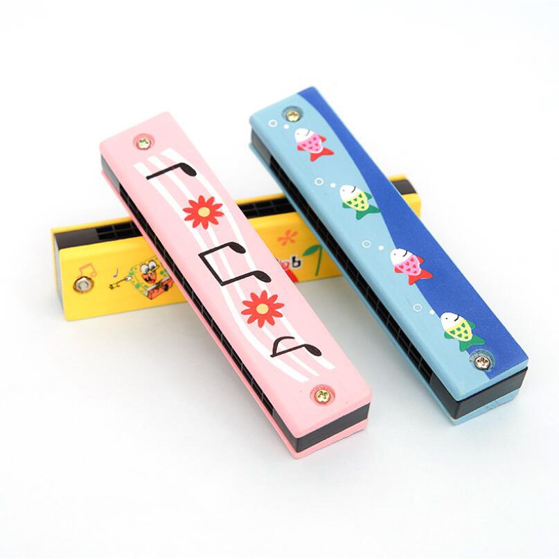 Children Education Wooden Music Toys Funny Harmonica Blow Musical