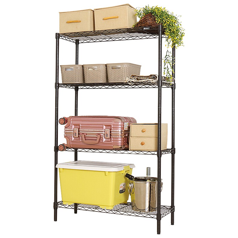 4 Tiers Rack 90 x 35 x 150 cm / Display Wardrobe / Kitchen Bathroom ...