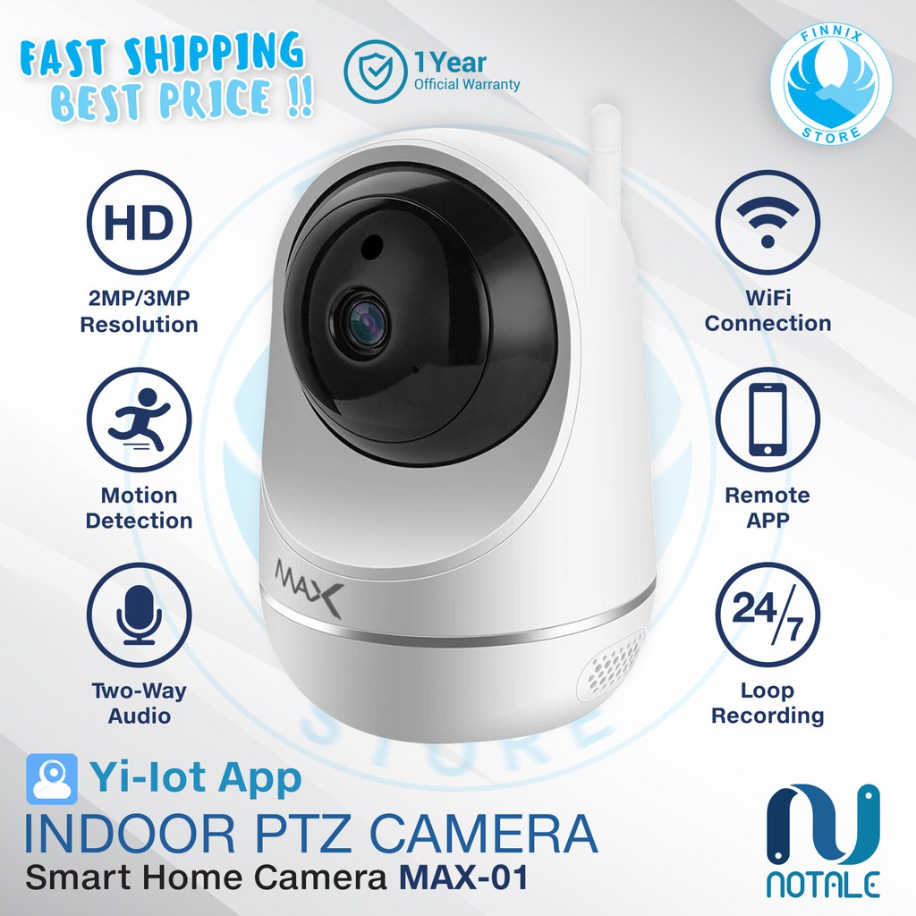 Notale Dome Max 01 1080p Yi Iot Cctv Ptz Smart Ip Camera | Shopee Singapore