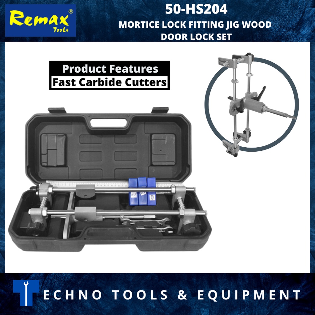 REMAX 50-HS204 MORTICE LOCK FITTING JIG WOOD DOOR LOCK SET | Shopee ...