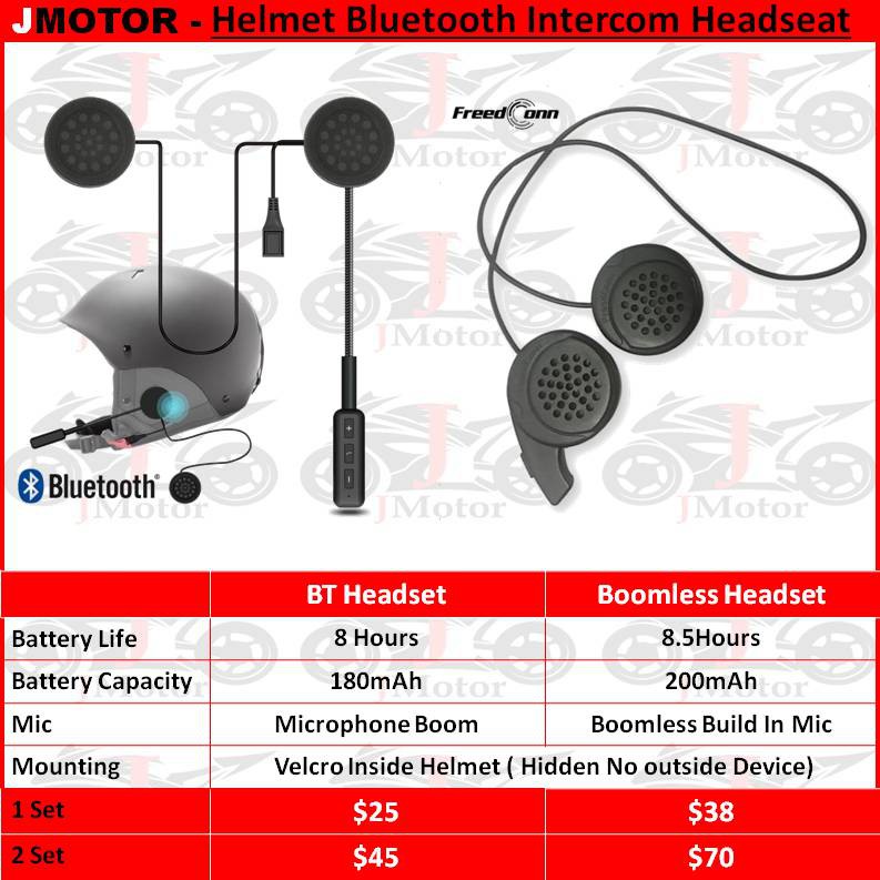 Helmet Bluetooth Intercom Headseat Shopee Singapore