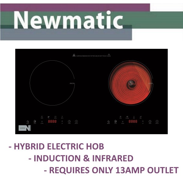 Newmatic Builtin Electric Hob (Vitroceramic + Induction Cooker