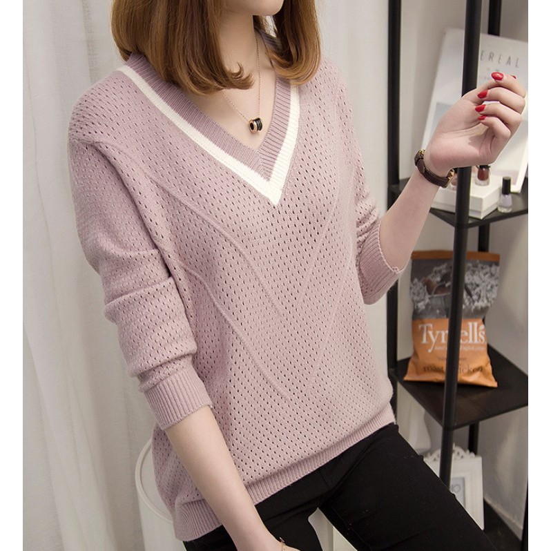 Women knit Sweater women s Korean cardigan ladies V-neck top long sleeve Women's Clothing female thin outerwear Knitwear