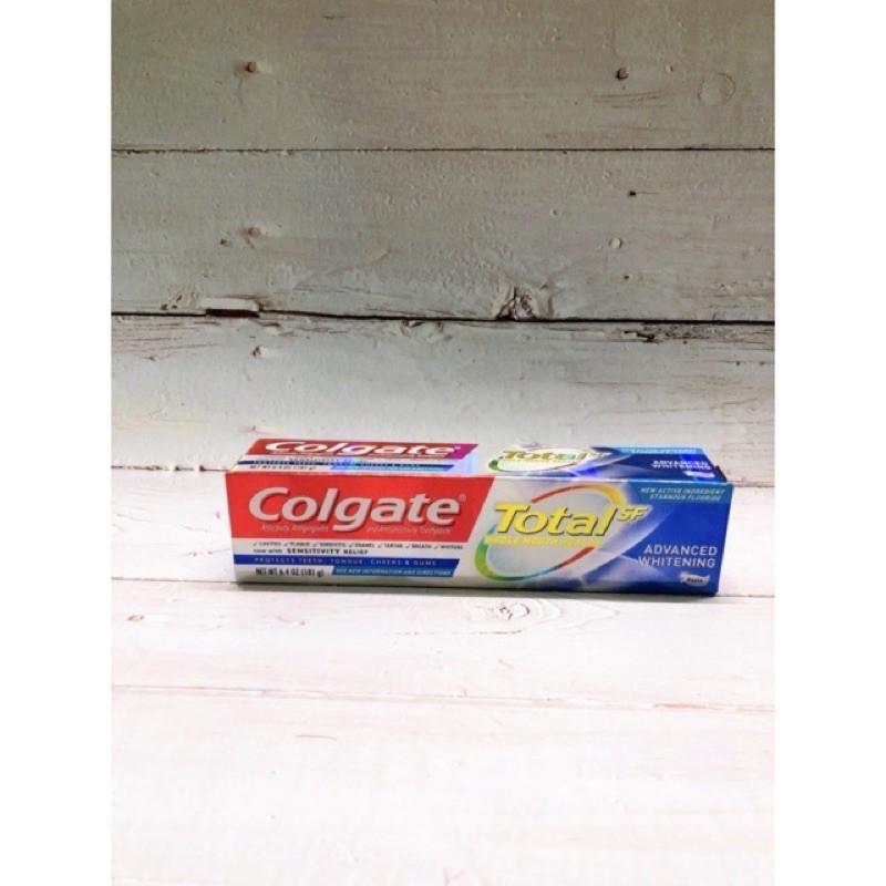 Colgate Total Sf Whole Mouth Health Advanced Whitening Toothpaste 181g Shopee Singapore 