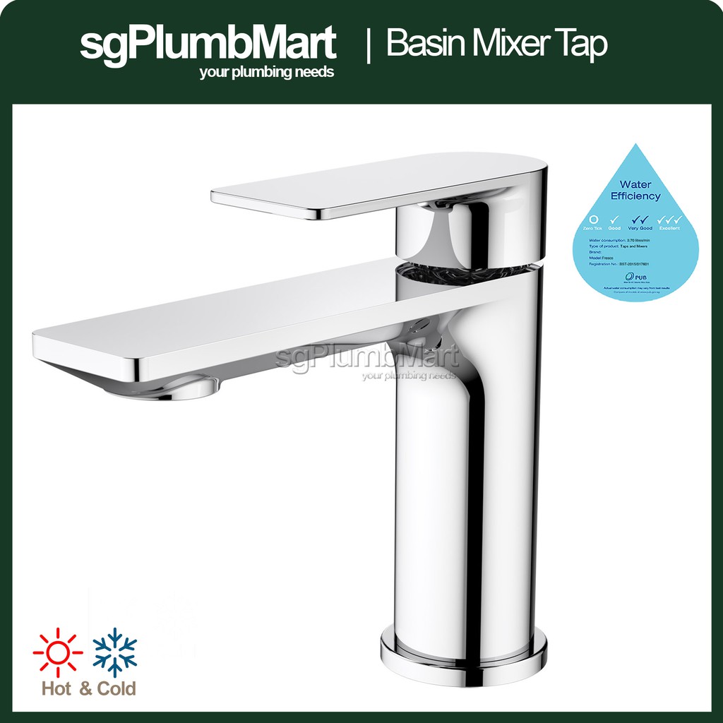 sgPlumbMart Urbane Basin Mixer Tap Bathroom Wash Basin Hot/Cold Faucet ...