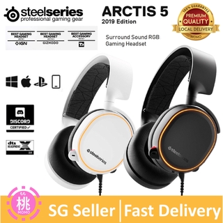 SteelSeries Arctis 5 - RGB Illuminated Gaming Headset with DTS Headphone: X  v2.0 Surround - for PC and PlayStation 4 - Black 