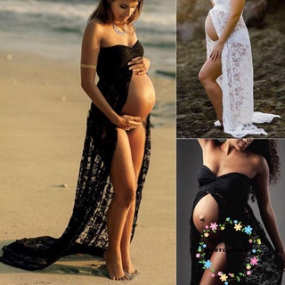 Maternity Beach Women Pregnants Photography Props Off Shoulders V