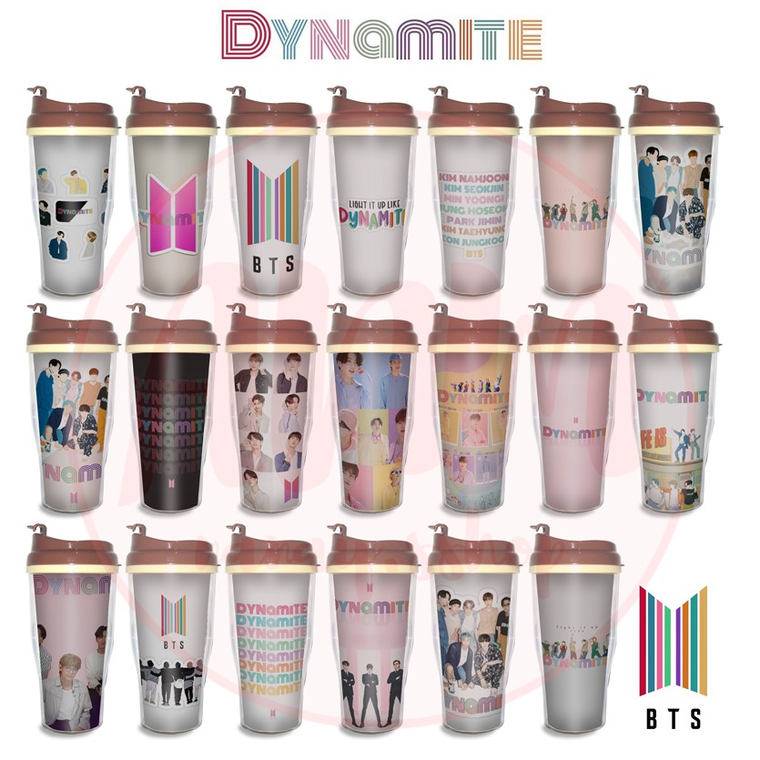BTS DYNAMITE Merchandise Tumbler Custom Paper Insert Water Bottle ...