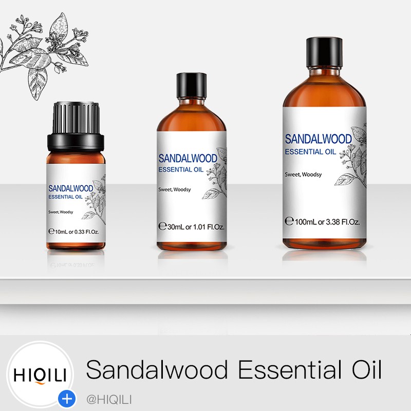 HIQILI Sandalwood Essential Oil for Diffusers, 100ml