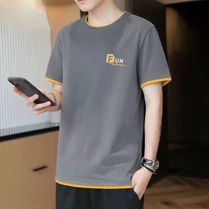 Summer Men's Short-Sleeved t-Shirt Casual Korean Style | Shopee Singapore