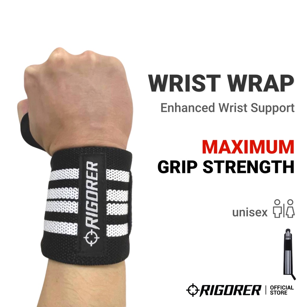 Rigorer Wrist Wrap [WW1101]-(Weight Lifting Guard Support Strap Grip Band Sports Wrap Protector Gym Exercise Men Mens)