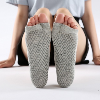 Non Slip Yoga Socks with Grip, Toeless Anti-Skid Pilates, Barre