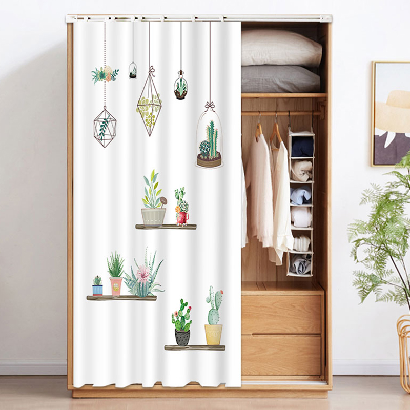 Wardrobe Dust-proof Curtains Cloakroom Cabinets Bookcases Shoe Sundries ...