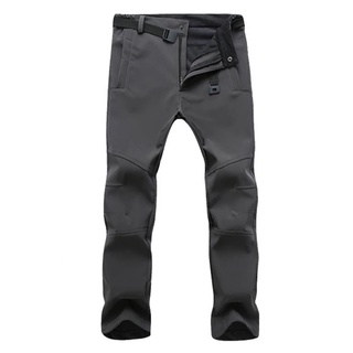 Men Cargo Pants Winter Fleece Thicken Hiking Cycling Waterproof