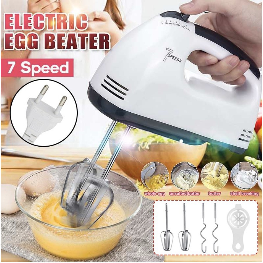 SG Ready Stock] 7 Speed Electric Hand Mixer Whisk Egg Beater