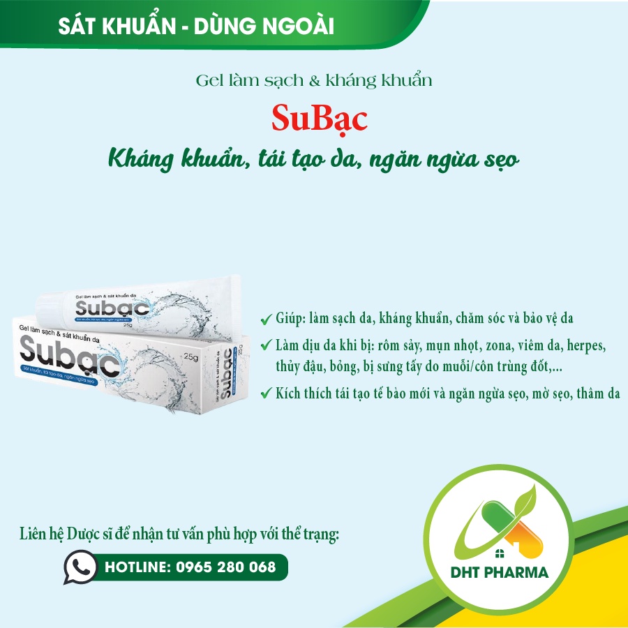 Silver Gel Antibacterial, skin regeneration, scar prevention (Tube 25g ...