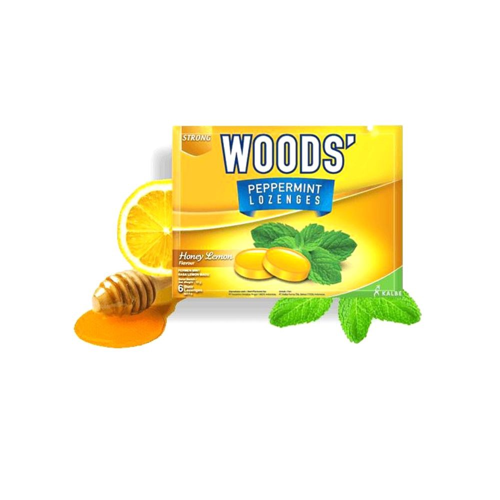 Woods' Peppermint HoneyLemon Lozenges Halal (15g x 15 Packs) Shopee