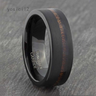 King Will 8mm Tungsten Carbide Ring for Men Silver/Gold/Black Wedding Band  Matte Brushed Polish Finish: Buy Online at Best Price in UAE 