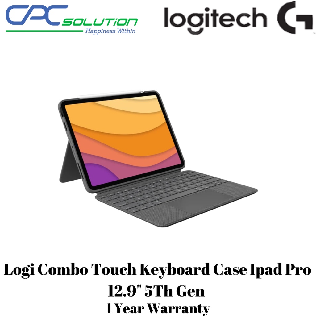 Logi Combo Touch Keyboard Case Ipad Pro 12.9" 5Th Gen (1 Year Warranty