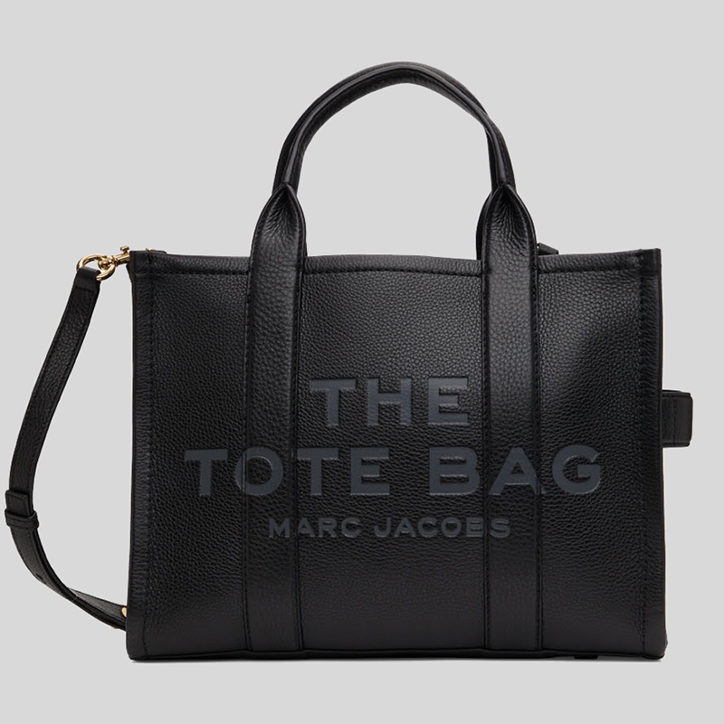 Marc Jacobs The Tote Traveler Leather Small Tote Bag H004L01PF21 Black ...