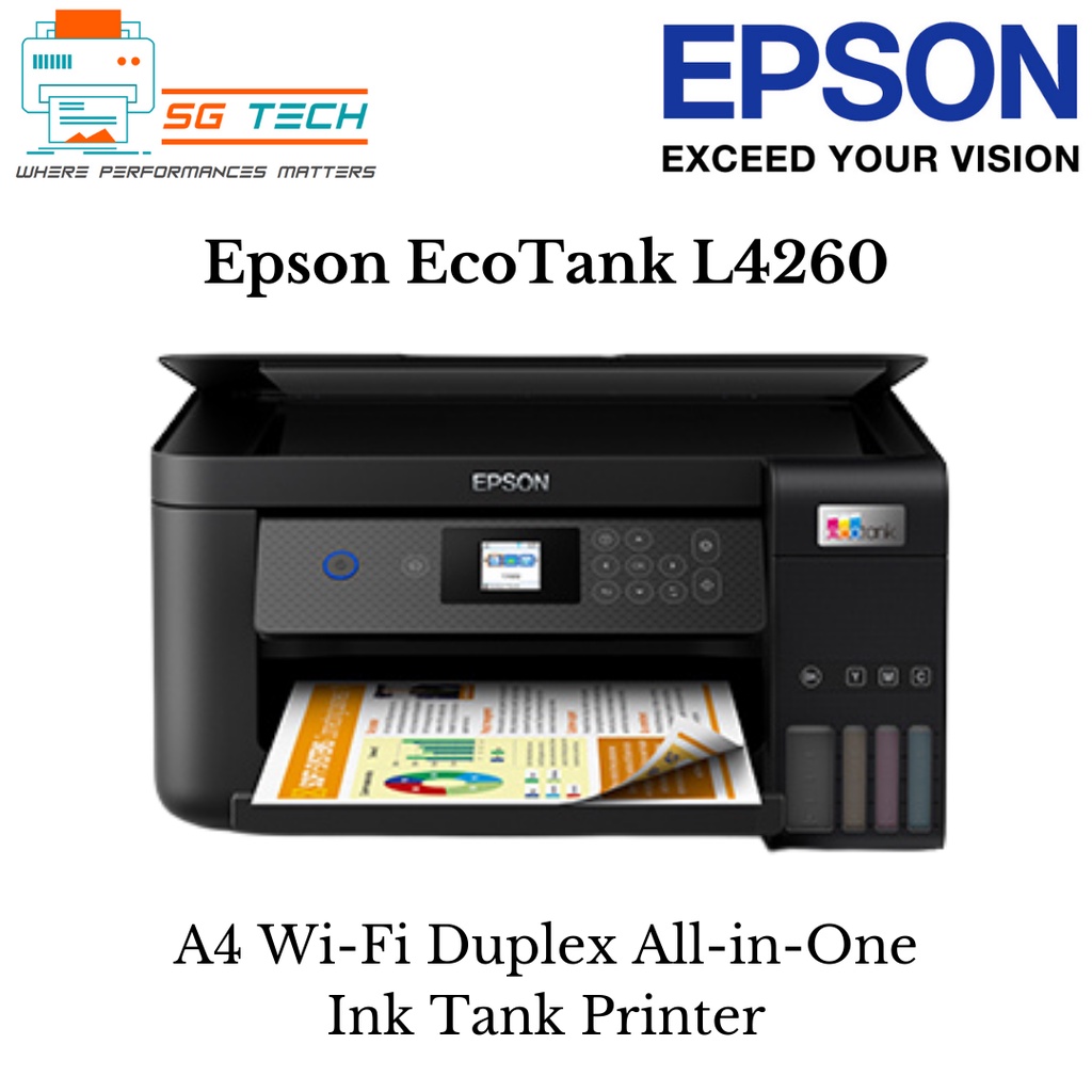 Epson Ecotank L4260 A4 Wi Fi Duplex All In One Ink Tank Printer Replacement Model Of L4160 4260 7895